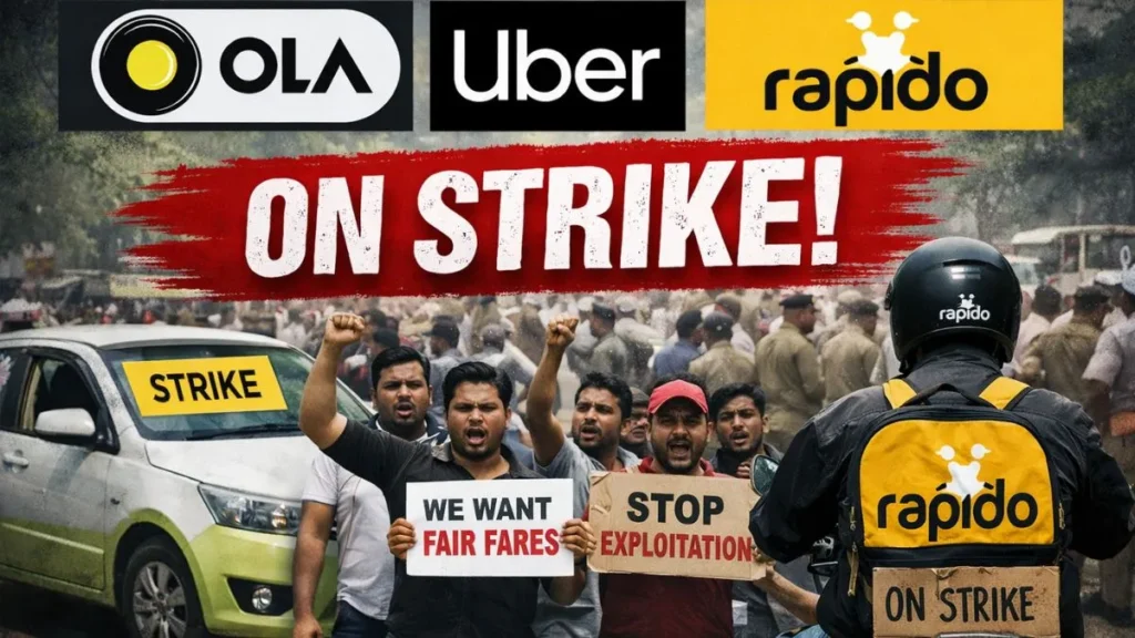 Big News: Uber, Ola, Rapido Strike Sparks Demand for Fair Pay and Social Security in India’s Gig Economy 2026